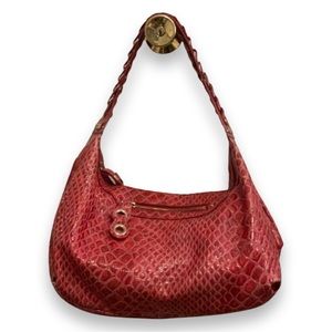 FINAL || JESSICA SIMPSON Reptile Faux Leather Shoulder Handbag Red Bag